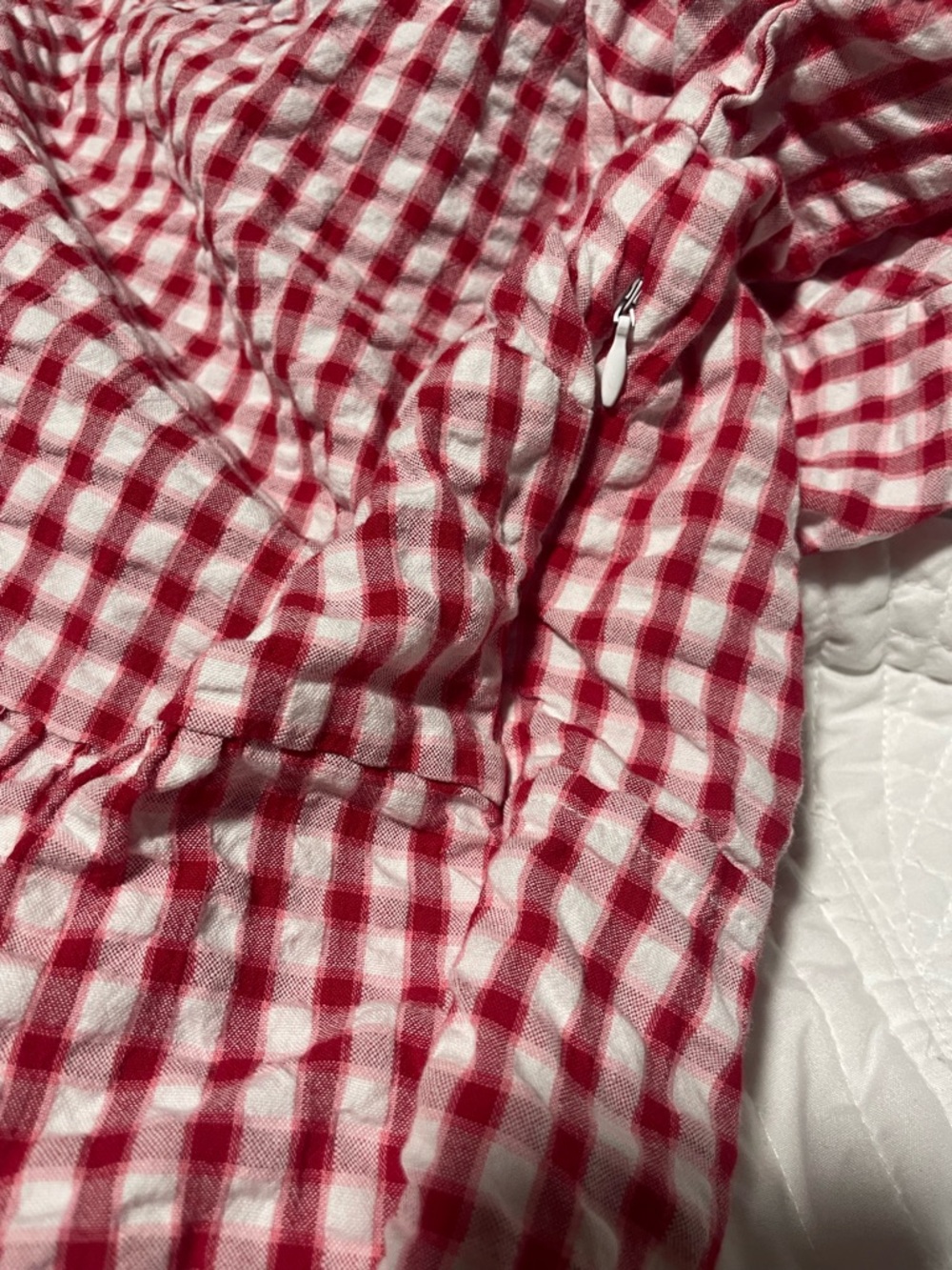 Loft Red Gingham Dress - Picture 5 of 6